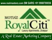  3BHK FLAT IN MOTIAZ ROYAL CITI,  AMBALA ROAD , ZIRAKPUR BY real masterz